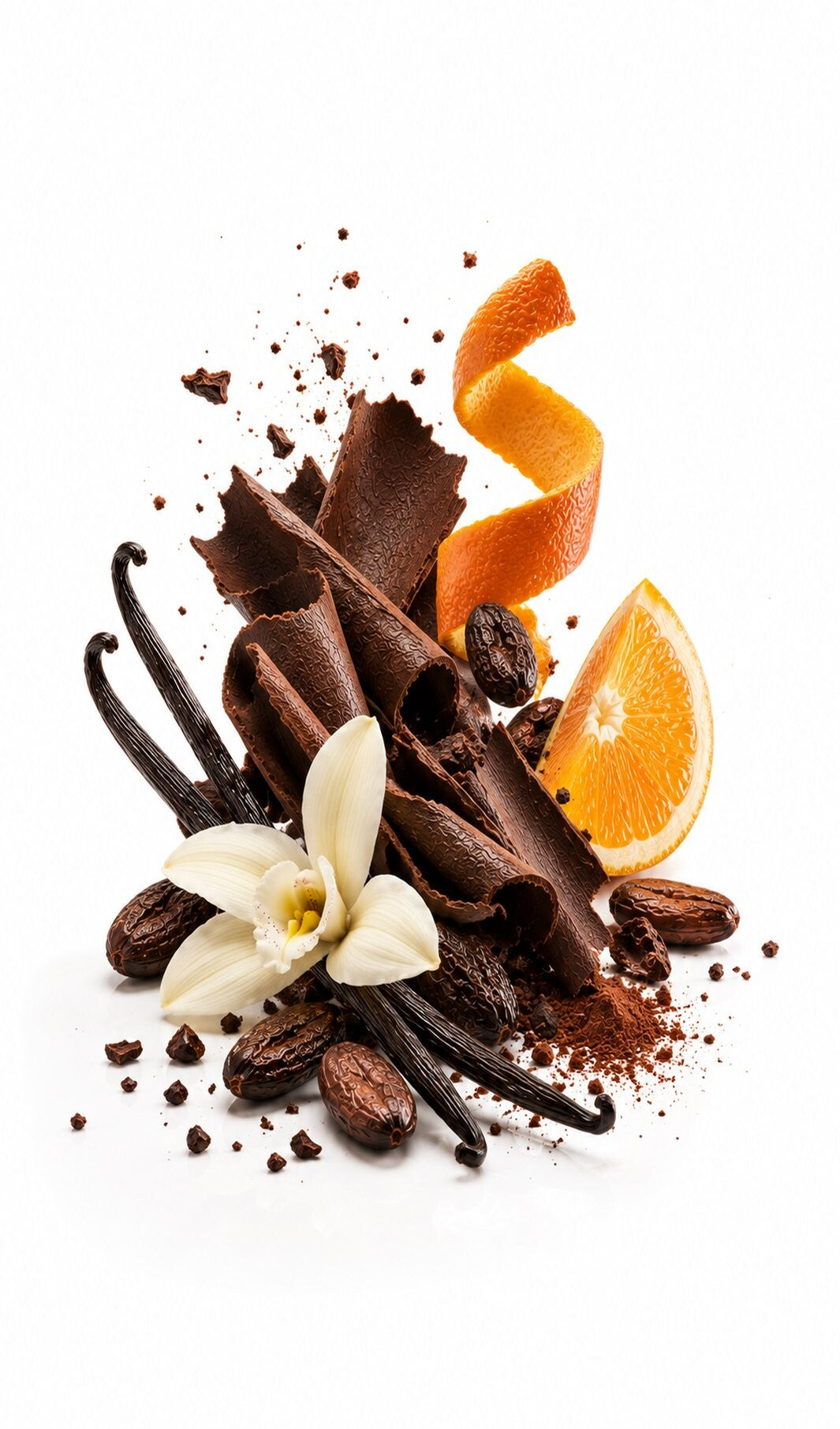 Choco Crave Perfume Oil inspired by Chocolate Greedy, Montale — fragrance-note image for a scent where cocoa, vanilla and biscuit-like sweetness create a rich chocolate gourmand.