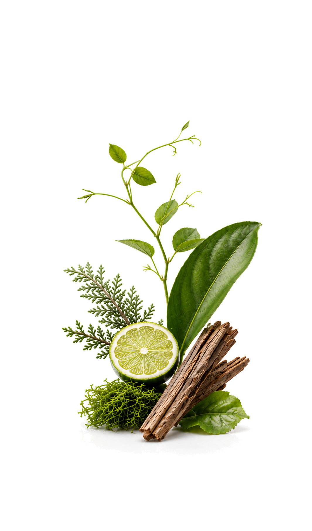 Evergreen Perfume Oil inspired by Amazing Green, Comme Des Garcons — fragrance-note image for a scent where vivid green notes and leafy aromatics dry down to crisp woods.