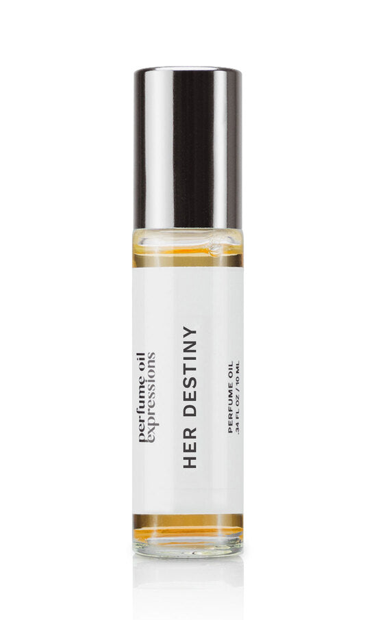 esigner inspired Her Destiny Roll-On Perfume Oil, inspired by Amouage Fate Woman, long-lasting fragrance oil for women, powdery citrusy woody scent, affordable luxury perfume oil in Australia.