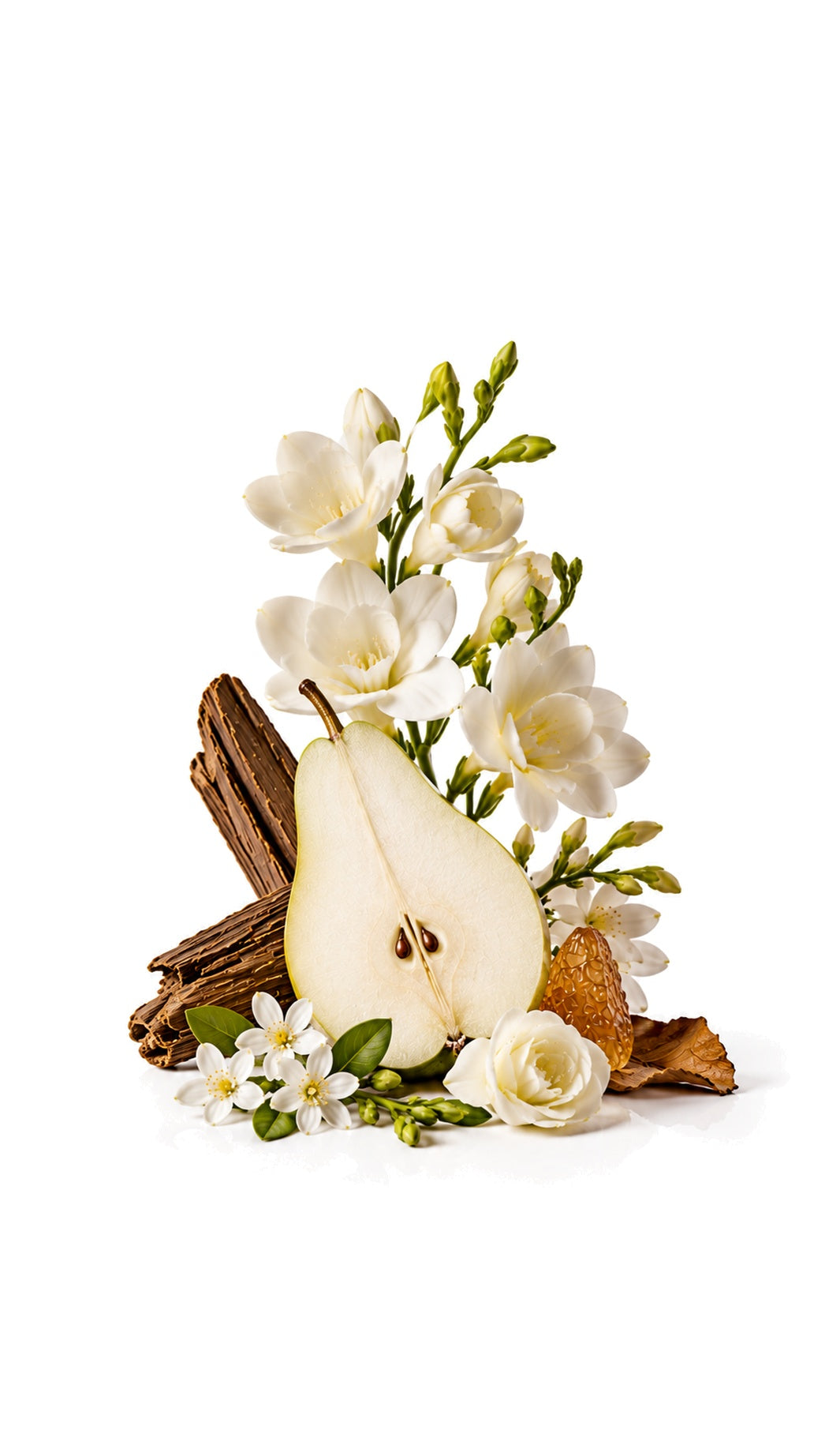 Pearadise Perfume Oil inspired by English Pear and Freesia, Jo Malone — fragrance-note image for a scent where juicy pear and freesia sparkle with crisp, dewy freshness.