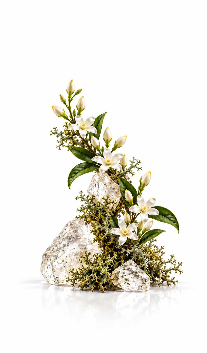 Rehtona 13 perfume oil, inspired by Le Labo Another 13 notes with Jasmine flowers, moss and translucent crystals.