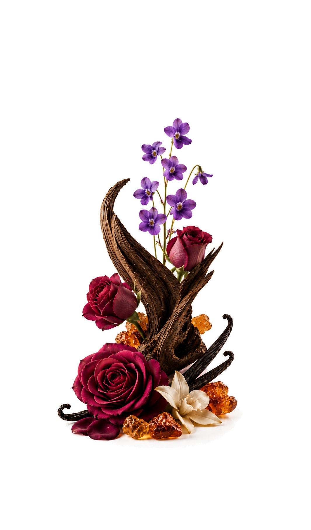 Rose Oud 1970 Perfume Oil inspired by Oud Satin Mood, Maison Francis Kurkdjian — fragrance-note image for a scent where rose and oud melt into vanilla and velvety warmth.