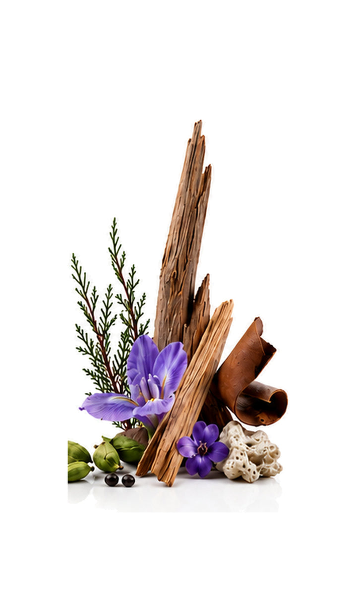 Woodsy Santal perfume oil inspired by Le Labo Santal 33 with sandalwood, leather, cardamom and musky woody notes